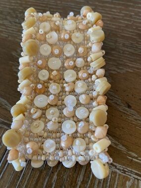 Vintage Woven Beaded Cuff Bracelet